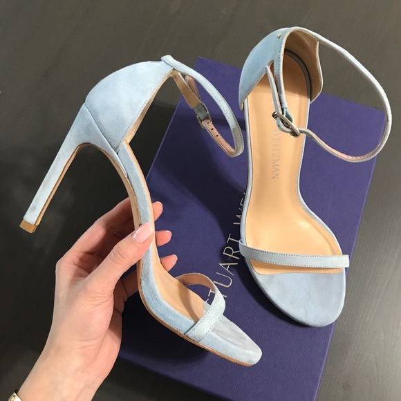 powder blue shoes and bag